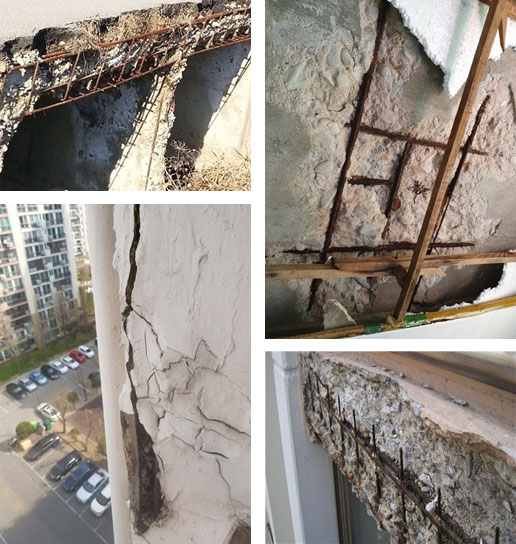 철근 부식 사진